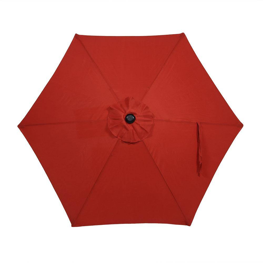 Burnt Orange 7.5' Aluminum Patio Umbrella with Tilt and Crank