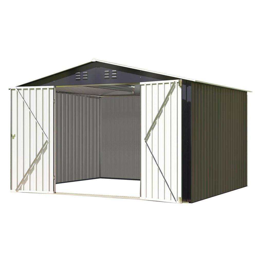 10 ft. W x 10 ft. D Metal Shed with Lockable Door and Shutter Vents (100 sq. ft. ) price history on PriceWatchPro