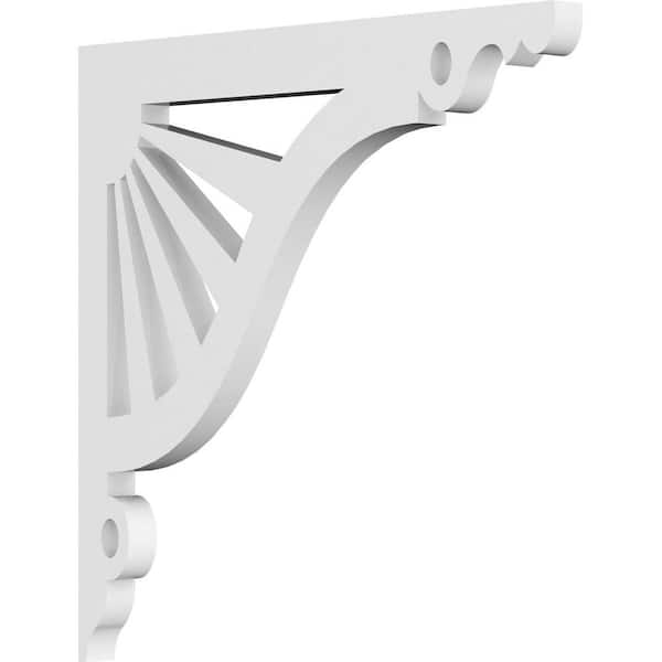 Ekena Millwork 5/8 in. W x 10 in. H x 10 in. D PVC Marshall Bracket