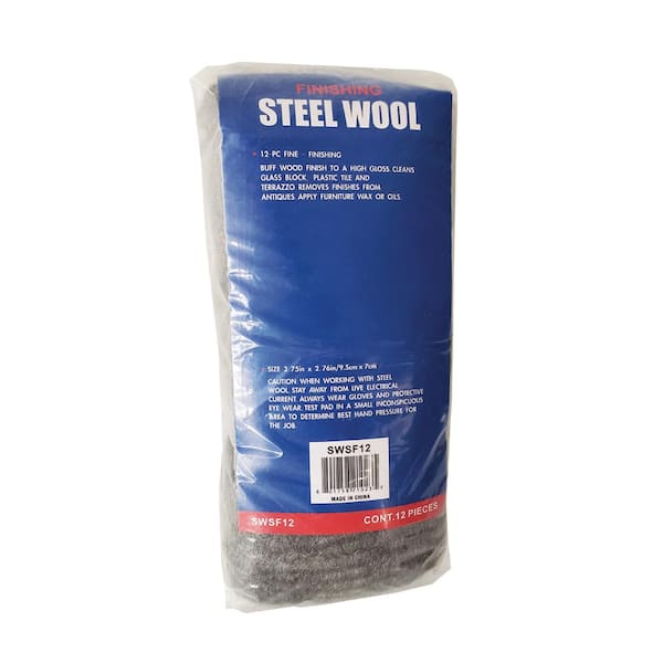 Robtec Grade #0000 Super Fine Steel Wool Pads (12-Pack)