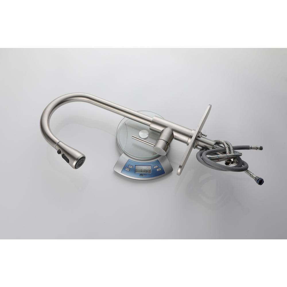 Brushed Nickel Stainless Steel Pull Down Kitchen Faucet