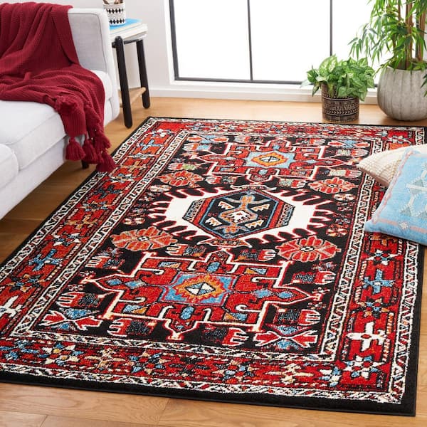 Aztec Red Area Rug SAFAVIEH Vintage Hamadan 4 ft. x 6 ft. Red/Black Aztec Ornate Area Rug ...