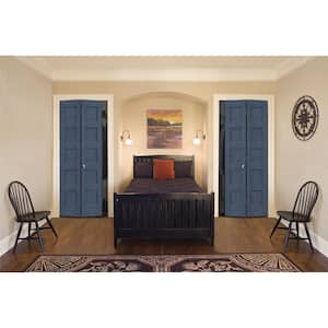 30 in. x 80 in. Conmore Denim Stain Smooth Hollow Core Molded Composite Interior Closet Bi-Fold Door