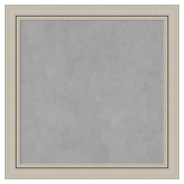 Amanti Art Romano Silver Narrow 23.75 in. x 23.75 in. Framed Magnetic Board
