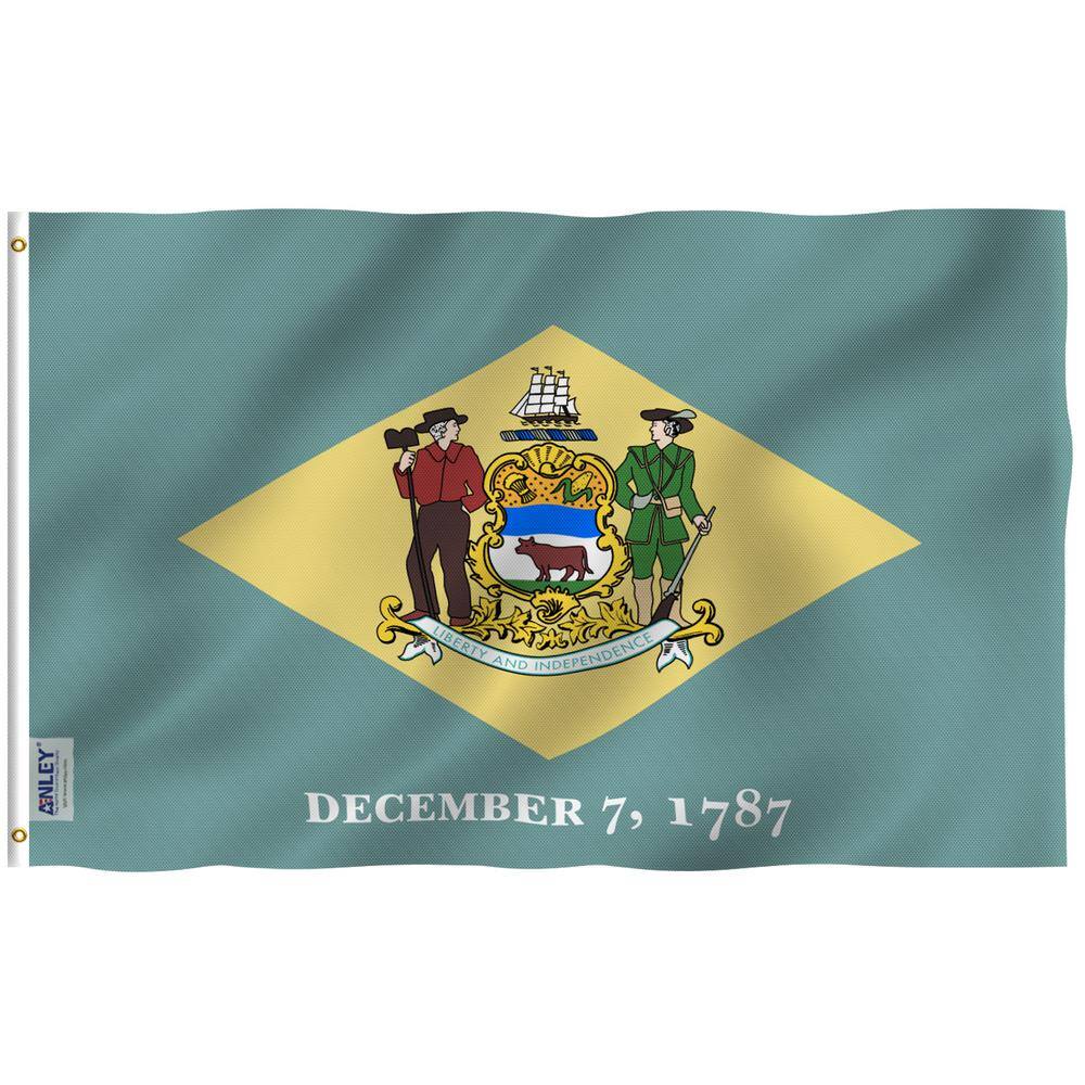 Fly Breeze 3x5 Foot Delaware State Polyester Flag with Brass Grommets