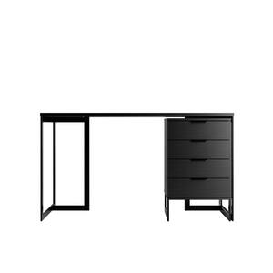 Lexington 53.15 in. Black 2-Piece Computer Desk with Drawers