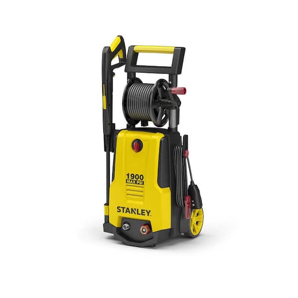 Stanley 1,900 PSI 1.4 GPM Electric Pressure Washer 20 ft. Hose with Storage Reel, Detergent Tank, Spray Gun, 2 Nozzles and More