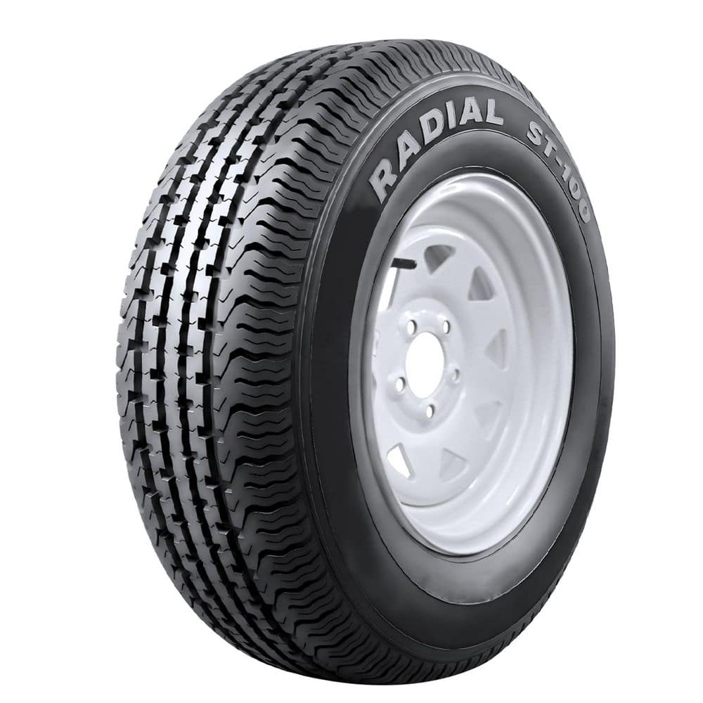 Hi-Run Radial Trailer Tire Assembly, ST175/80R13,5-Hole, LRC 6PR