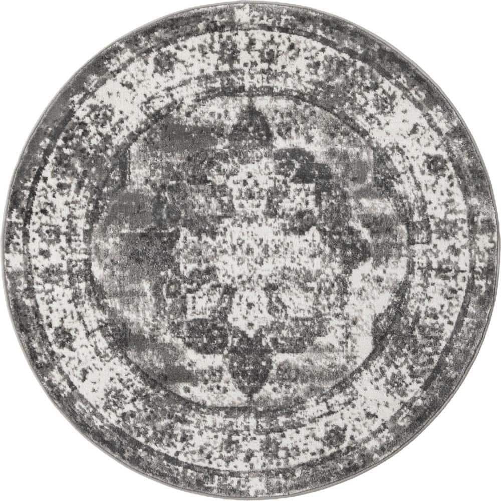 Sofia Salle Garnier Gray 3 ft. 3 in. x 3 ft. 3 in. Area Rug price history on PriceWatchPro
