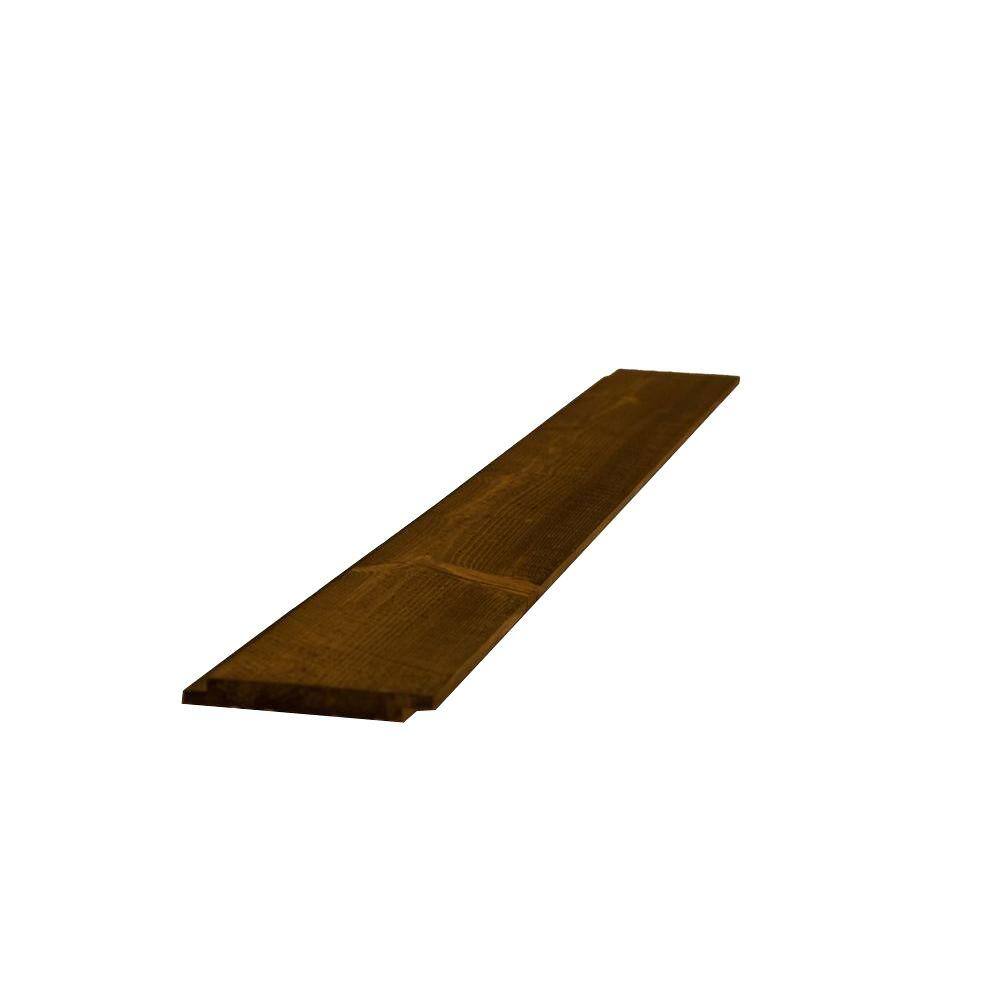 Ghost Wood 6 in. x 96 in. Bannack Brown Wood Shiplap Siding 168SGW