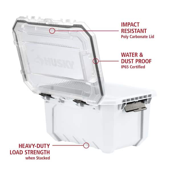 Reviews for Husky 5 gal. Pro Duty Waterproof White Tote (4-Pack