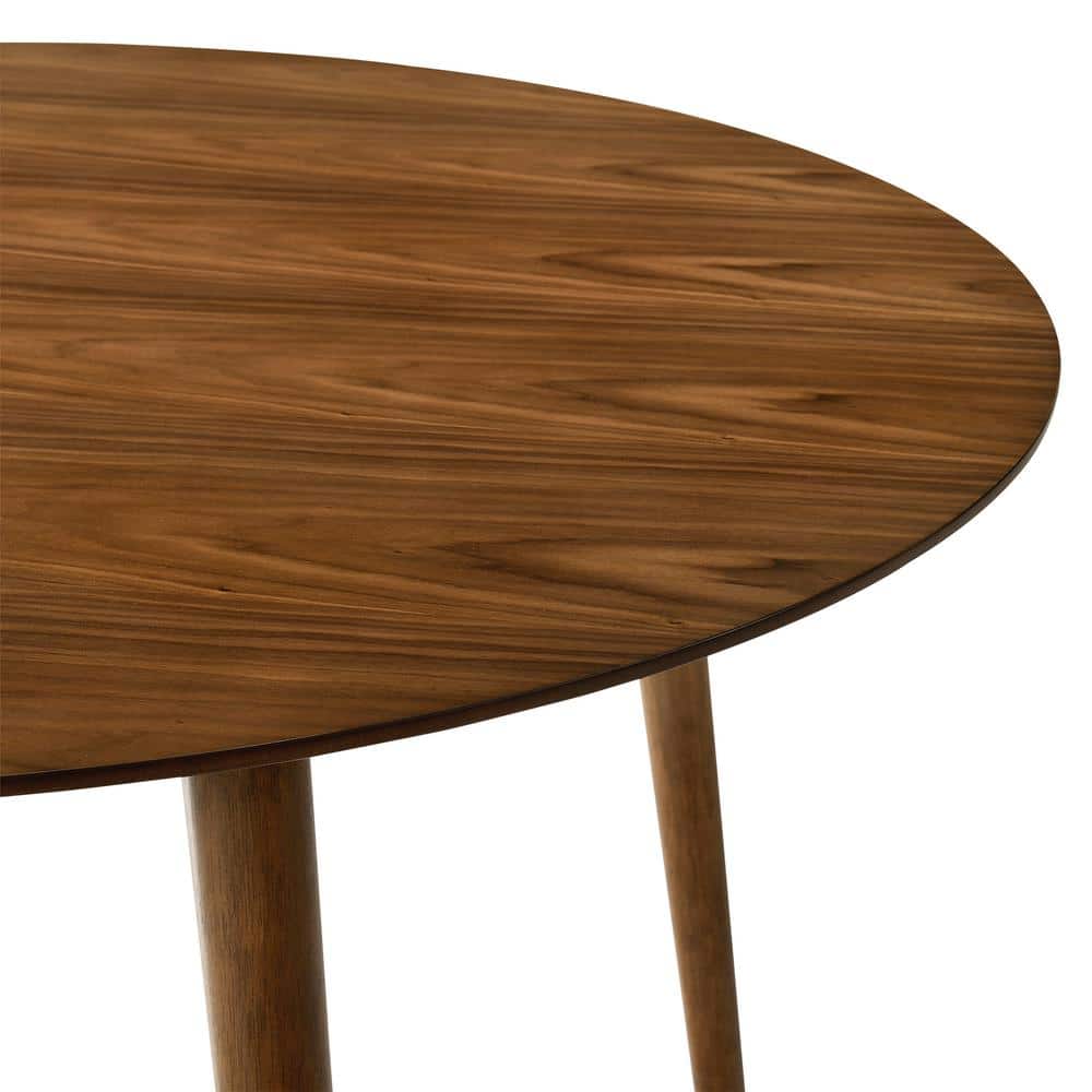 Arcadia 42" Round Walnut Wood Contemporary Dining Table