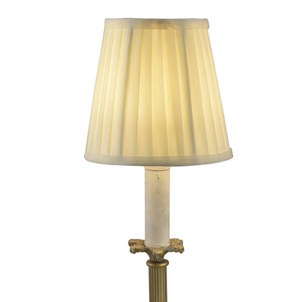 Table Lamp Base Antique Brass Column Reeded 13" 