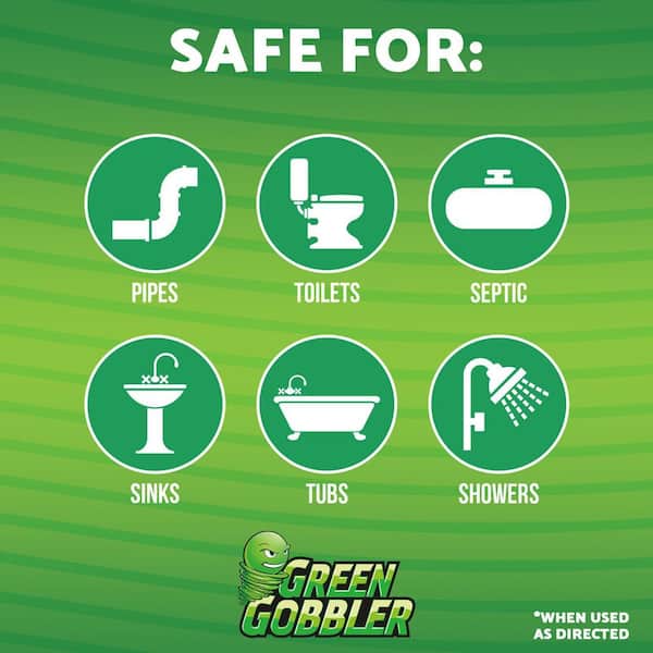 Green Gobbler Drain Clog Remover | Toilet Clog Remover | Dissolve Hair & Organic Materials from Clogged Toilets, Sinks and Drains | Drain Cleaner