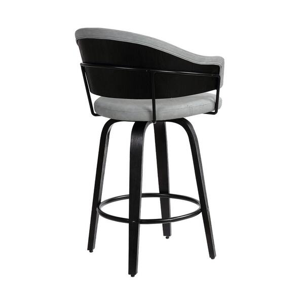 black faux leather bar stools