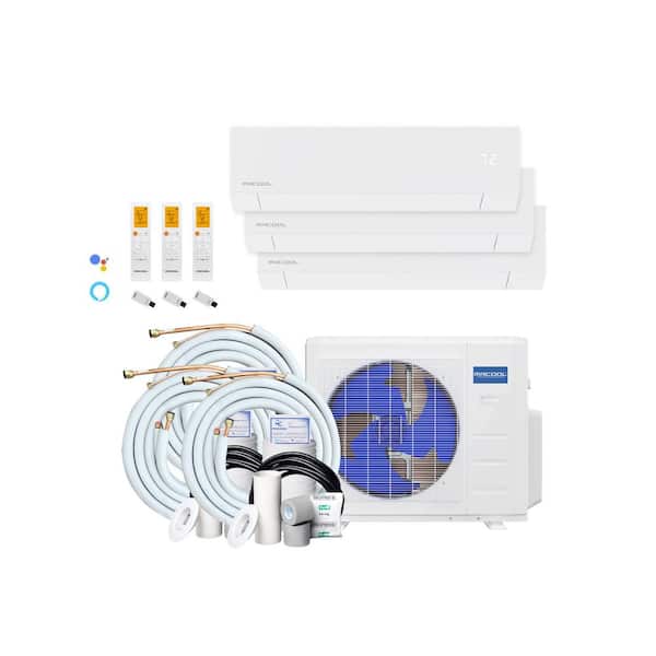 MRCOOL Olympus 27,000 BTU 2.25-ton 3-Zone 23.8 SEER Ductless Mini-Split AC and Heat Pump with 9K+9K+9K & 3-25ft. Lines -230V
