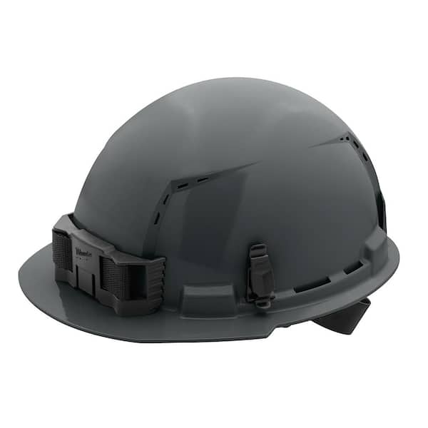 Milwaukee BOLT Gray Type 1 Class C Front Brim Vented Hard Hat with 4 Point Ratcheting Suspension