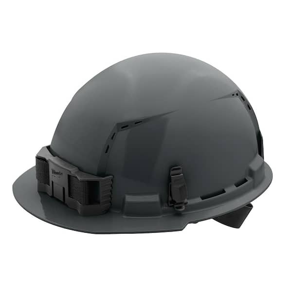 Milwaukee BOLT Gray Type 1 Class C Front Brim Vented Hard Hat with 4-Point Ratcheting Suspension (5-Pack)