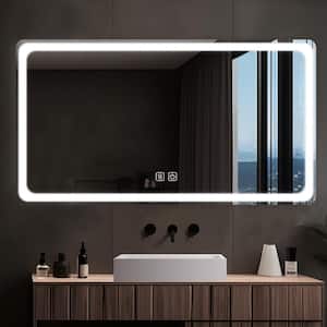 26 in. W x 47 in. H Rectangular Frameless LED Light Wall Bathroom Vanity Mirror