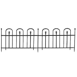 Strasbourg 30.50 in. Steel Garden Fence with Posts - (Set of 2)