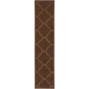 Central Park Abbey Chocolate 2 ft. x 10 ft. Indoor Runner Rug