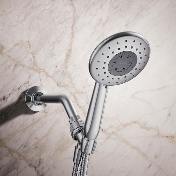 Daisyfield 6-Spray Wall Mount Handheld Shower Head 1.8 GPM in Polished Chrome