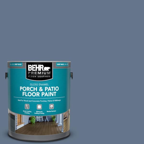 BEHR PREMIUM 1 gal. #BXC-75 Saltbox Blue Gloss Enamel Interior/Exterior Porch and Patio Floor Paint