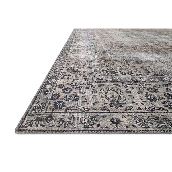 Layla Taupe/Stone 2 ft. 6 in. x 12 ft. Distressed Bohemian Printed Runner Rug