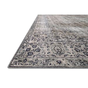 Layla Taupe/Stone 2 ft. x 5 ft. Distressed Bohemian Printed Area Rug