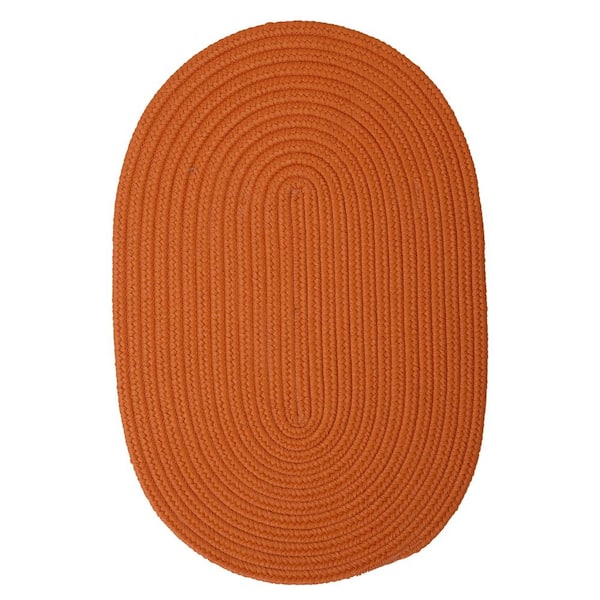 Home Decorators Collection Trends Tangerine 2 ft. x 3 ft. Oval Braided Area Rug