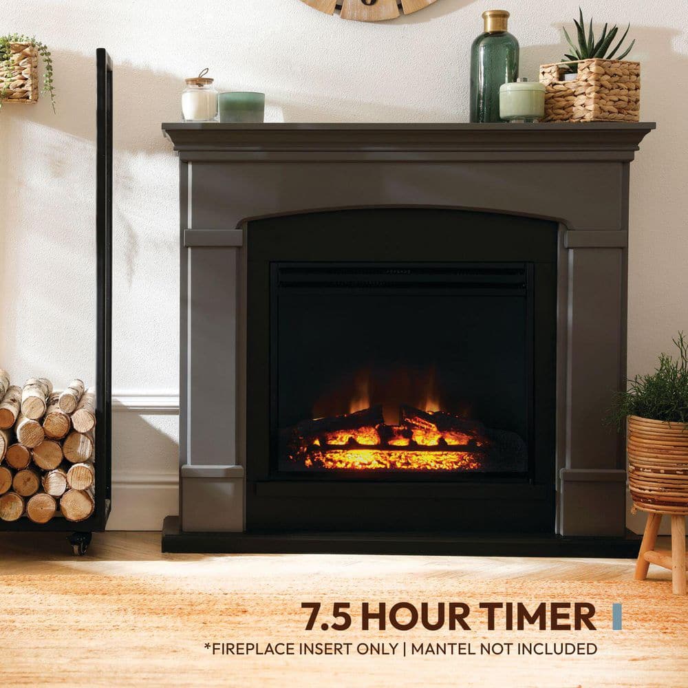 Cambridge 23-Inch Black Freestanding Electric Fireplace Heater