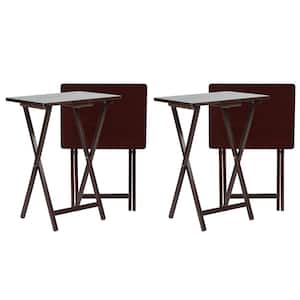 Rectangular Wooden Foldable Dining Table (Set of 4)