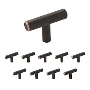 Bar Pulls 1-15/16 in. (49mm) Modern Oil-Rubbed Bronze Bar Cabinet Knob (10-Pack)