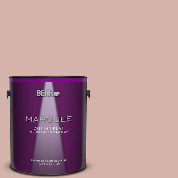BEHR MARQUEE 1 gal. #S170-3 Castilian Pink One-Coat Hide Ceiling Flat Interior Paint & Primer