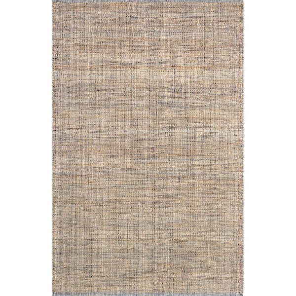 RUGS USA Emily Natural 8 ft. x 10 ft. Solid Cotton Area Rug