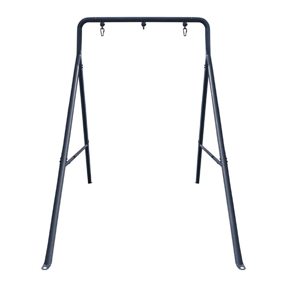 Frame Only Swing Set with Playset Extension, Tree Swing and Hanging Tent, B
