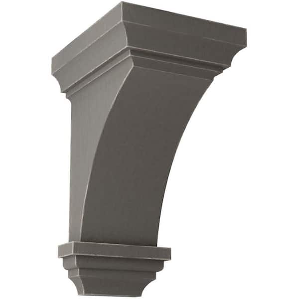 Ekena Millwork 6 in. x 12 in. x 6-3/4 in. Reclaimed Grey Large Jefferson Wood Vintage Decor Corbel