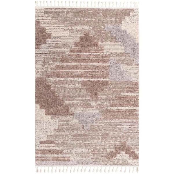 Unique Loom Cherokee Henderson Sand 5 ft. 3 in. x 8 ft. Area Rug