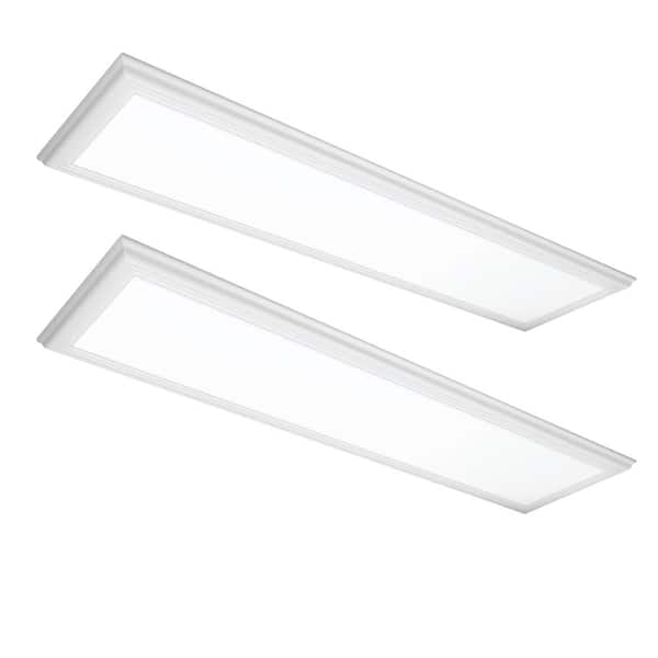 1 ft. x 4 ft. 48-Watt 3800 Lumens Dimmable White Integrated LED Deco Flat Panel Ceiling Flush Mount, 5CCT (2-Pack)