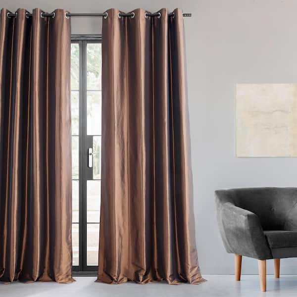 Exclusive Fabrics Furnishings Copper, Faux Leather Curtains Tan
