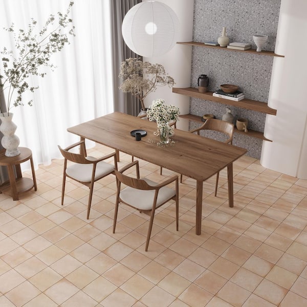 Palmera 9 in. x 9 in. Matte, Glossy Terracotta Beige Porcelain Plain Square Tile (6.96 sq ft/case)-13 Pack