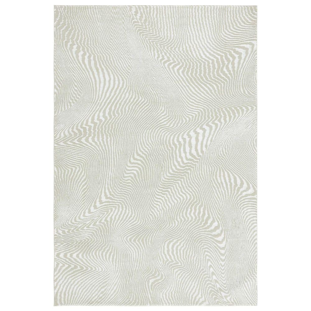 Sableye Rug SAFAVIEH Revive 8 ft. x 10 ft. Sage/Ivory Solid Abstract Wavy Area Rug ...