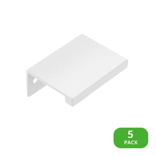 Sumner Street Home Hardware 5-Pack Ethan 1-1/2 in. (38 mm) Center-to-Center Matte White Edge Drawer Pull