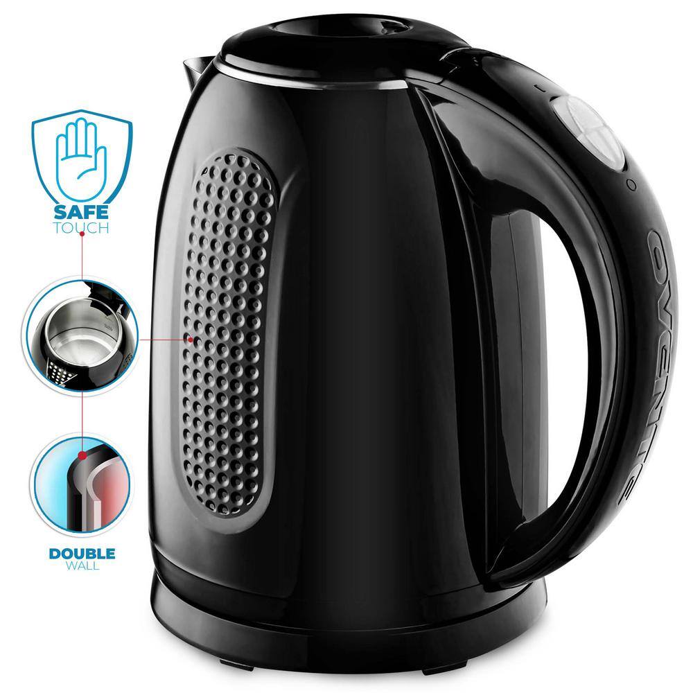 Better Chef Cordless Electric Kettle | 7-Cup Borosilicate Glass | LED Light  | Thumb On-Off and Lid Open | 360-deg Swivel Base | Auto Boil-Dry Shut-Off