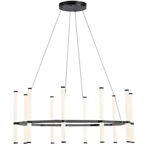 Corvette 10-Light Dimmable Integrated LED Matte Black Statement Chandelier