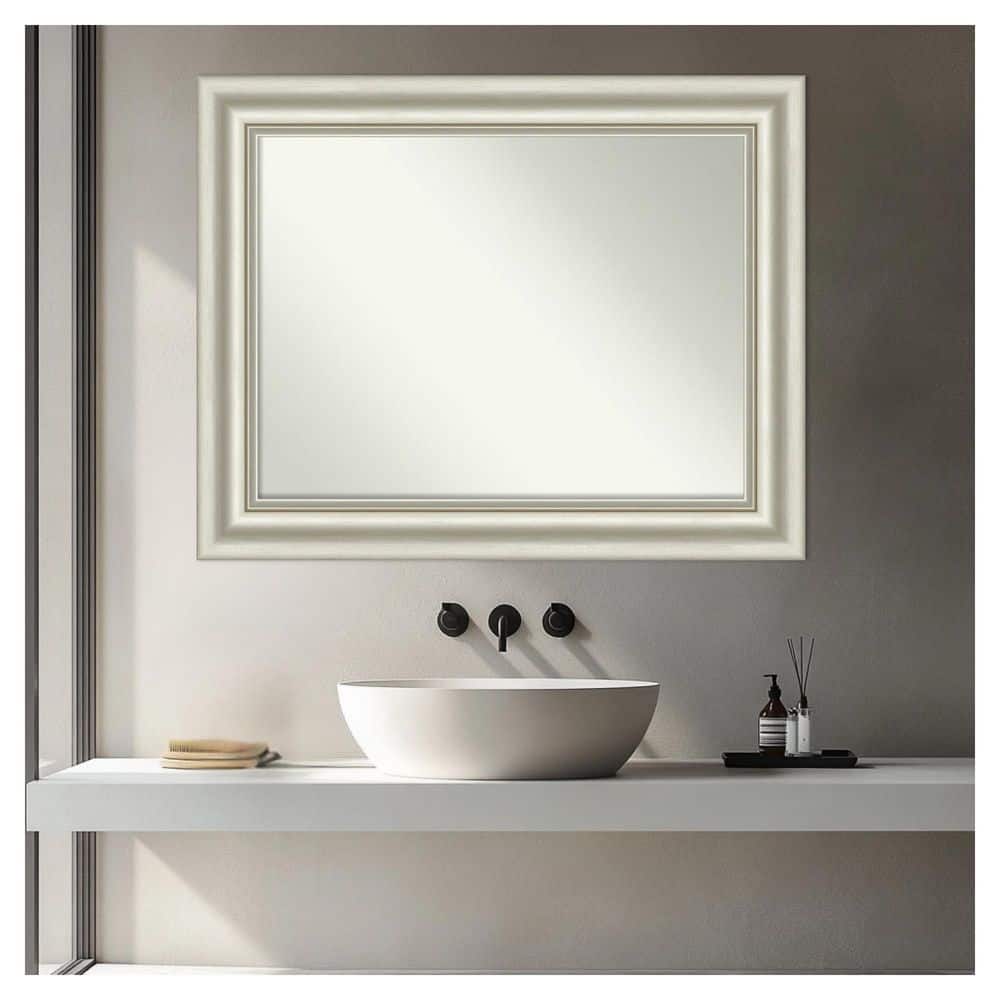 Sophia Silver 23.5 in. x 29.5 in. Non-Beveled Traditional Rectangle Framed Bathroom Wall Mirror price history on PriceWatchPro