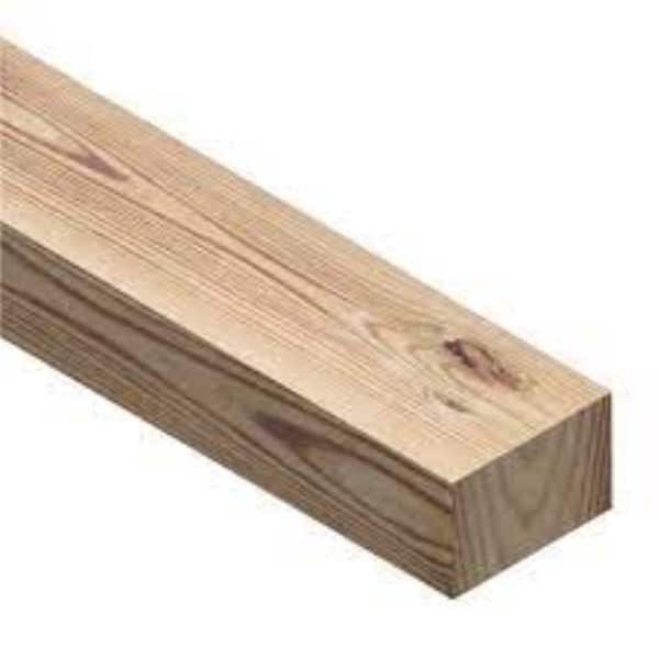 Unbranded 4 in. x 6 in. x 16 ft. 2 Pressure-Treated Lumber Ground Contact Southern Pine Wood Post