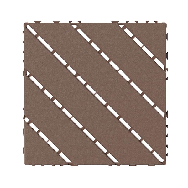1 ft. x 1 ft. Plastic Interlocking Deck Tiles, Patio Deck Tiles, Square Waterproof Outdoor (44-Pack)