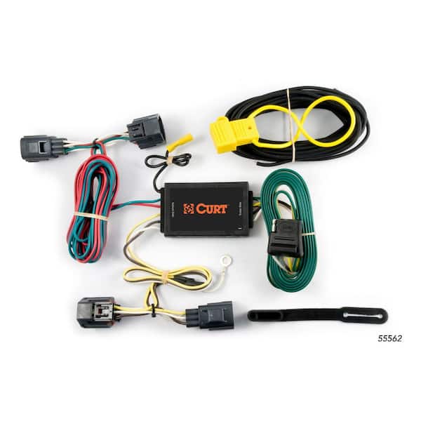 CURT Custom Vehicle-Trailer Wiring Harness, 4-Way Flat Output, Select Dodge Magnum, Quick Electrical Wire T-Connector