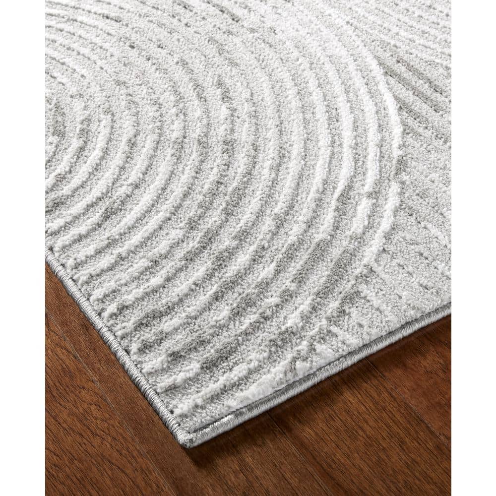 Luxe Maya Soft Arches Ivory Greige 8 ft. x 10 ft. Area Rug - thumbnail 3